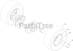 Toro 77285 (2000) - Toro 60" Z Master Zero-Turn Mower (SN: 418100000 - 999999999) Rear Drive Wheel Assembly