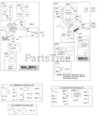 Briggs & Stratton 21A807-0333-E1 - Briggs & Stratton Vertical Engine Carburetor, Kit - Carburetor Overhaul