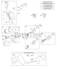 Briggs & Stratton 12S137-0118-F8 - Briggs & Stratton Horizontal Engine Camshaft, Crankshaft, Cylinder, Piston Group