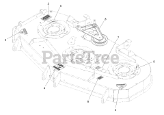 Exmark LZX740KC606CA - Exmark 60" Lazer Z X-Series Zero-Turn Mower, Kohler, CARB (SN: 312000000 - 312999999) (2012) Deck W/Decals Assembly No. 116-4232