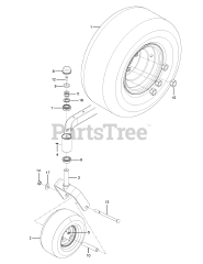 Husqvarna Z 254 (967045201-01) - Husqvarna 54" Zero-Turn Mower (2018-06) WHEELS &amp; TIRES