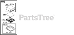 Briggs & Stratton 133232-1126-E1 - Briggs & Stratton Horizontal Engine Air Cleaner Group