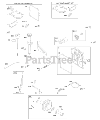 Briggs & Stratton 9A413-0202-E2 - Briggs & Stratton Horizontal Engine Control, Crankcase Cover/Sump, Exhaust System, Gasket Set - Engine, Gasket Set - Valve, Governor Spring, Lubrication