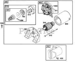 Briggs & Stratton 161432-0127-01 - Briggs & Stratton Horizontal Engine Electric Starter