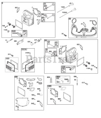 Briggs & Stratton 44C877-0001-B5 - Briggs & Stratton Vertical Engine Cylinder Head Group