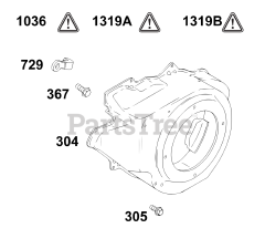 Briggs & Stratton 245437-0802-E1 - Briggs & Stratton Horizontal Engine Blower Housing Group