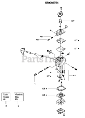 Poulan PL 25 - Poulan String Trimmer, Type 1 Carburetor Assembly 530069754