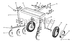 Simplicity B - Simplicity Two-Wheeled Tractor, 1.5hp Cultivator Group (3736I03)