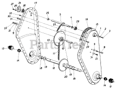 MTD 210-406-000 - MTD Tiller (1990) Chain Case, With Reverse Drive