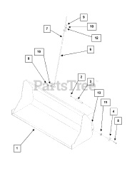 Cub Cadet 640 (590-640-100) - Cub Cadet 60" Front Loader att Bucket And Bucket Level Indicator
