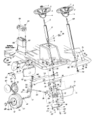 Ranch King 133B560B205 - Ranch King Lawn Tractor (1993) Steering Assembly/Wheels, Front/Axle, Front/Battery