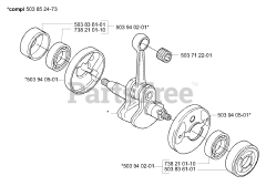 Husqvarna 326 EX - Husqvarna Handheld Edger, E-TECH 2 (2001-03) Crankshaft