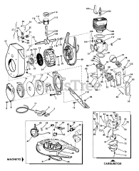 Lawn-Boy 1920 - Lawn-Boy Snow Thrower (SN: 400000001 - 499999999) (1964) Model C-72 Engine Parts List