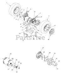 Cub Cadet A 101 C (37A-101C129) - Cub Cadet Work Fun Runner Wheels, Rear