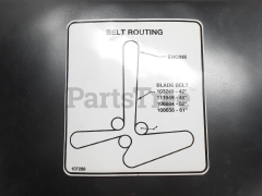 RedMax 539107288 Belt Routing Decal