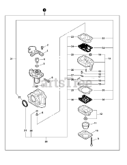 Echo EDR-260 - Echo Reversible Engine Drill (SN: E52412001001 - E52412999999) Carburetor