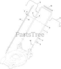 Toro 29639 - Toro 50cm Walk-Behind Mower (SN: 314000001 - 314999999) (2014) Handle Assembly