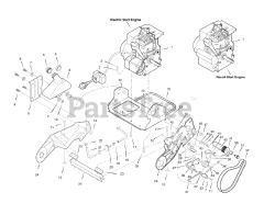 Husqvarna 5021 E (531309639) - Husqvarna 21" Snow Blower (2007-07) Engine and Frame Assembly