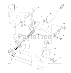 Husqvarna YTH 18542 (960430256-00) - Husqvarna 42" Yard Tractor (2017-09) MOWER LIFT LEVER