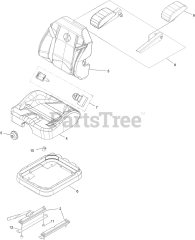 Exmark LZS749AKC724A1 - Exmark 72" Lazer Z S-Series Zero-Turn Mower, Kohler ECV749 (SN: 408644346 - 411294211) (Rev A) (2021) Seat Assembly (cont.)
