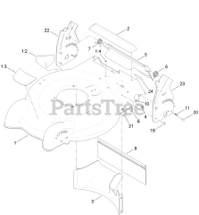 Lawn-Boy 10632 - Lawn-Boy 20" Walk-Behind Mower (SN: 313000001 - 313999999) (2013) Housing and Rear Height-of-Cut Assembly