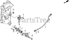 Honda BF30 AY LRSA (BAWS) - Honda Marine Engine, Made in Japan (SN: BAWS-3200001 - BAWS-9999999) THROTTLE ROD