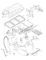 MTD 19A70008OEM - MTD Triple Rear Bagger Assembly (2012)