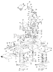 White Outdoor 195-935-190 - White Outdoor 44" Mower Deck, Rear Discharge (1985)