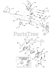 Cub Cadet 341 (190-341-100) - Cub Cadet 42" Snow Thrower Attachment Lift Handle And Chute Controls