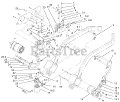 Toro 74187 (Z 350) - Toro 48" Z Master Zero-Turn Mower with Bagger (SN: 200000001 - 200000500) (2000) HYDRAULIC ASSEMBLY