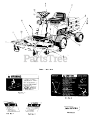 AGCO 1316 H (1692480) - AGCO 42" Rear-Engine Riding Mower, 16hp Decal Group