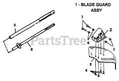 Green Machine 1940 - Green Machine String Trimmer 2345 Driveshaft and Deflector Attachment