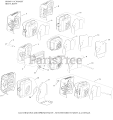 Kohler HD775-3003 - Kohler HD Series Engine, Basic Version, 7.75 ft-lbs, 173cc 11 Exhaust
