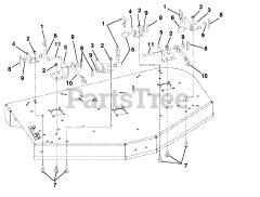 Ariens 915501 (1844) - Ariens Zoom 44" Zero-Turn Mower, 18hp Briggs & Stratton (SN: 000101 - 004999) Handle And Stabilizer Brackets