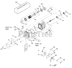 Scag SVR48V-24FX - Scag V-Ride 48" Stand-On Mower, 24hp Kawasaki (SN: E8300001 - E8399999) Hydraulic Pump Assembly