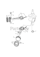 Gravely 08201220 - Gravely MX825v EFI Engine Crankshaft &amp; Piston
