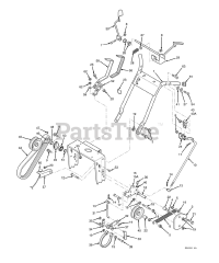 Scag SW36A-14FS - Scag 36" Walk-Behind Mower, 14hp Kawasaki (SN: N4200001 - N4299999) (Rev 01) HANDLE ASSEMBLY