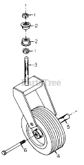 White Outdoor FR-2200 D (130-028-190) - White Outdoor Front-Mount Riding Mower (1990) Single Tail Wheel Assembly