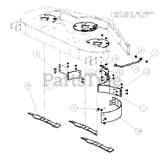 Cub Cadet 548 (590-548-150) - Cub Cadet 60" Mulch Kit att3 Fabricated Deck Mulch Attachment 60"