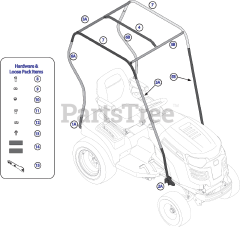 Cub Cadet 19A40032 (19A40032100) - Cub Cadet XT3 Snow Cab & Sun Shade Combo (2016) General Assembly