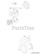 Briggs & Stratton 134402-1120-E1 - Briggs & Stratton Horizontal Engine Blower Housing/Shrouds, Flywheel
