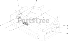 Toro 30694 - Toro 36" Walk-Behind Mower, Fixed Deck, T-Bar, Gear Drive (SN: 260000001 - 260999999) (2006) Deck Decal Assembly No. 110-4907