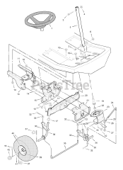 Murray 30505x92A - Murray 30" Rear-Engine Riding Mower (2000) Steering