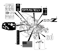 Gravely 992061 (PM 272Z) - Gravely Pro-Master 72" Zero-Turn Mower, 31hp Daihatsu (SN: 000101 - 000499)