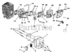 Green Machine UT-26204 - Green Machine Chainsaw, 33cc Carburetor - Muffler - Air Filter