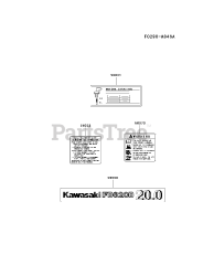 Kawasaki FD620D-FS18 - Kawasaki Engine LABEL