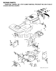 Jonsered LT 2115 (960110007-00) - Jonsered Lawn Tractor (2005-01) CHASSIS ENCLOSURES