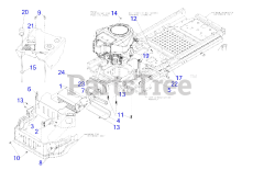 Cub Cadet Z-Force SX60 KW FAB (17RIDGJD010) - Cub Cadet 60" Z-Force S Zero-Turn Mower, Fab Deck, Kawasaki (2019) Engine Accessories