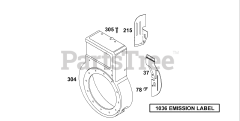 Briggs & Stratton 137202-1114-E2 - Briggs & Stratton Horizontal Engine Blower Housing
