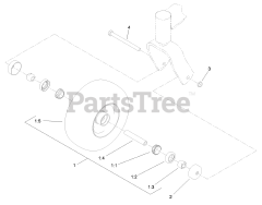 Exmark VTS651KA484 - Exmark 48" Vantage S-Series Stand-On Mower, Kawasaki FX651V (SN: 313000000 - 313999999) (2013) Wheel and Bearing Assembly No. 112-3810